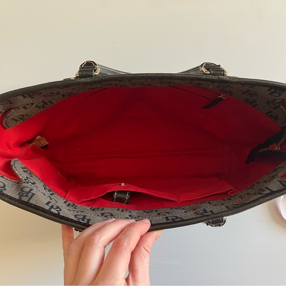 Dooney & Bourke Black Logo Shoulder Tote Bag - Picture 7 of 10